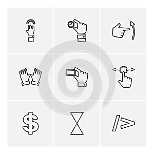 hands , pointer , arrows , directions , eps icons set vector