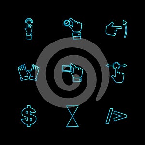 hands , pointer , arrows , directions , eps icons set vector