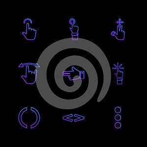 hands , pointer , arrows , directions , eps icons set vector