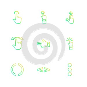 hands , pointer , arrows , directions , eps icons set vector