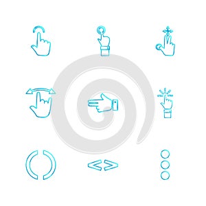 hands , pointer , arrows , directions , eps icons set vector