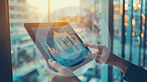 Hands Pointing at Dynamic Data on Tablet Screen