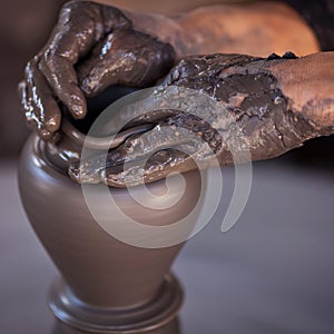 Hands of a potter