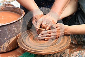 Hands of a potter