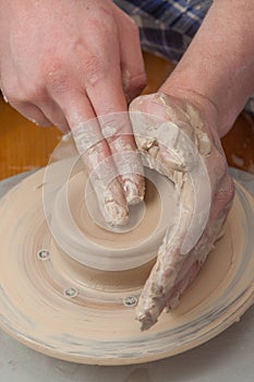 Hands of a potter