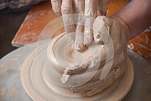 Hands of a potter