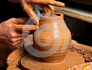 Hands of a potter