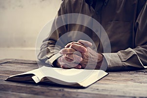 Hands prayer faith in christianity religion photo