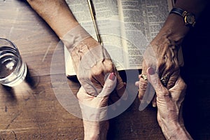 Hands prayer faith in christianity religion photo