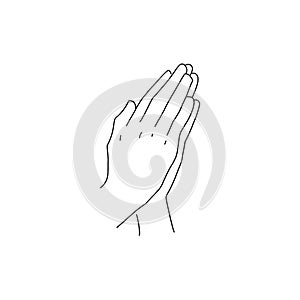 hands praying , prayer illustration religion god