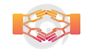 Hands in Protective Gesture for Care and Security, vector design Generative AI