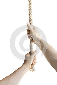 Hands Pulling The Rope