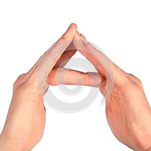 Hands represents letter a