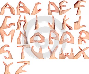 Hands represents letters photo