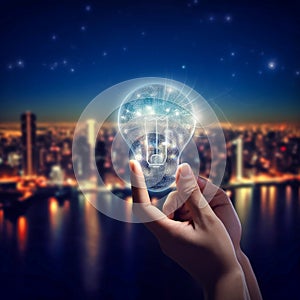 Hands of robot and human touch on big data network, Generative AI