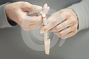 Hands with rosary beads