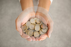 hands saving for future