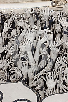 Hands sculpture from hell