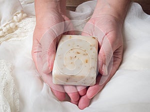 Hands with soap