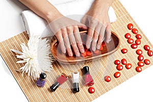 Hands Spa. Manicure concept