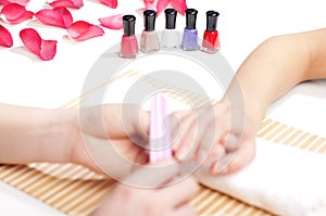 Hands Spa. Manicure concept