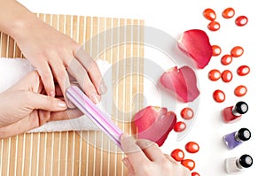 Hands Spa. Manicure concept