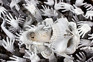 Hands Statue from Hell From Hell at Wat Rong Khun Temple