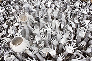 Hands Statue from Hell From Hell at Wat Rong Khun Temple