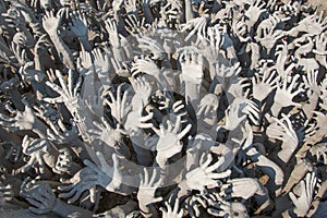 Hands Statue from Hell in Wat Rong Khun