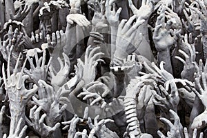 Hands Statue from Hell at White temple