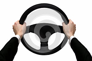 Hands on the steering wheel