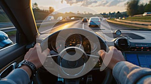 The Hands on Steering Wheel.AI generated image