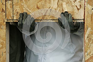 Hands Supporting a Wall