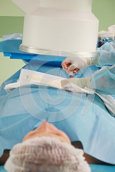 The hands of a surgeon.