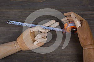 Hands and Tape measure