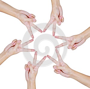 Hands of teamwork , conceptual style