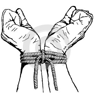 Hands tied