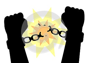 Hands to break the shackles