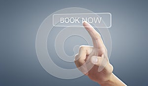 Hands touching button screen interface global connection customer networking