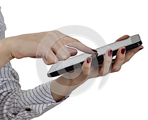 Hands Touching the Screen