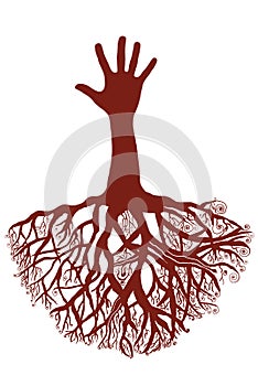 Hands tree root