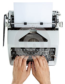 Hands on Typewriter photo