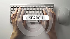 The hands on keyboard.AI generated image