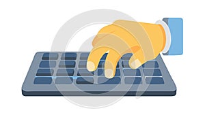 Hands Typing on a Keyboard Device, vector design Generative AI