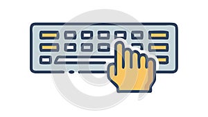 Hands Typing on Keyboard, Efficient Data Input Vector, vector design Generative AI