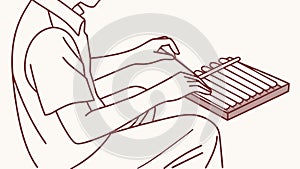 Hands Typing on Keyboard: Focused Office Work & Technology, vector design Generative AI