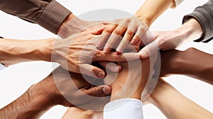 Hands United in Teamwork.AI generated image