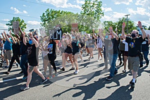 Hands Up Don`t Shoot Chant the Protesters