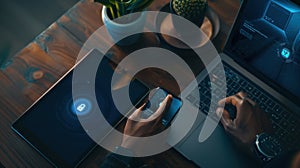 The digital security workspace.AI generated image