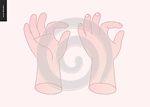 Hands vector set